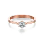 Pierścionek z diamentem różowe złoto AJPZ_097